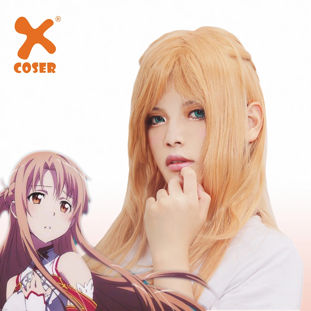 Xcoser Asuna Yuuki Wig Cisplay Wig Sword Art Online 100cm Long Wig  Halloween Cosplay Anime Costume Prop For Girl - Facial Hair - AliExpress