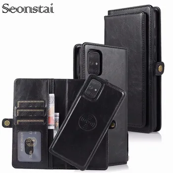 

Luxury Detachable Leather Case for Samsung Galaxy A10 A20 A30 A40 A50 s A70 A51 Mujer Wallet Magnetic Phone Back Retro Card Slot