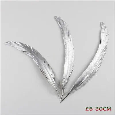25-30CM Rooster Пряди Щепка петух перо хвосты натуральный гусиное перо для свадьбы карнавал одежда украшения аксессуары - Цвет: 25-30CM Rooster