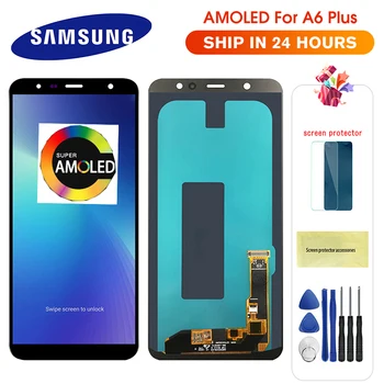

Original For Samsung Galaxy A6 Plus 2018 A605 A605F A605FN LCD Display Touch Screen Digitizer Assembly for Samsung a605 lcd