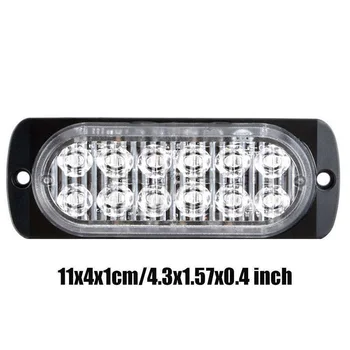 

1x Car Auto 12V-24V 36W 12LED Red Flashing Strobe Lights Lamp Bar Accessories