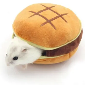 

Winter Warm Hamster Sleeping Bed Chinchilla Guinea Pig Rat Squirrel Nest Cages Burger Banana Shape Hanging Bag For Small Pet