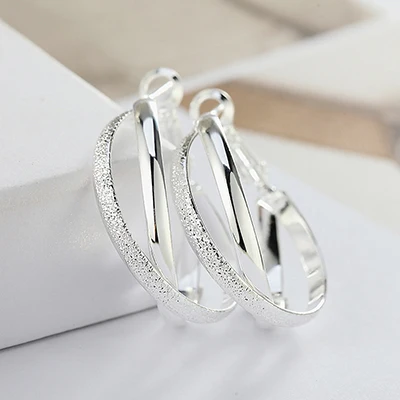 silver Модный тренд Ретро рок ночной клуб дикие преувеличенные Матовые Круглые серьги с крестом kolczyki ohrringe женские ювелирные изделия - Окраска металла: silver