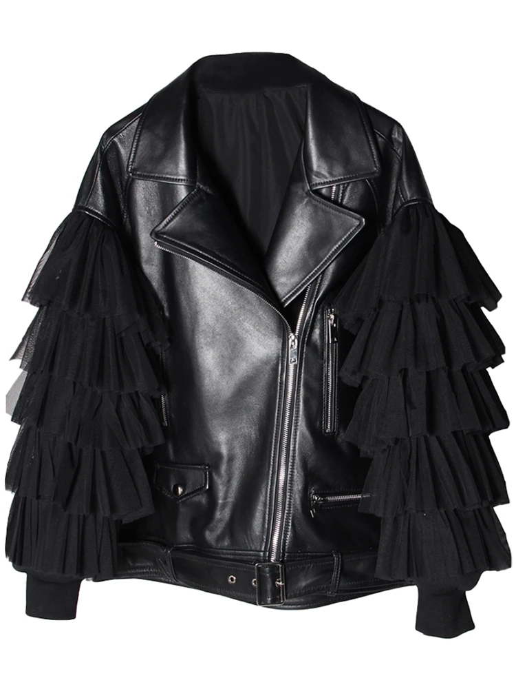 Leather Jacket Ripped|women's Faux Leather Biker Jacket