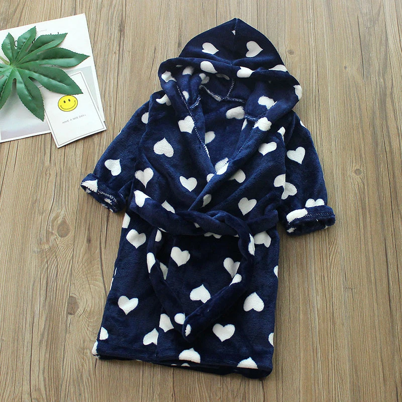 navy WeLaken/ бутик; одежда для маленьких девочек с героями мультфильмов; зимние детские пижамы; банный халат; Одежда для маленьких мальчиков; детские пижамы - Цвет: navy