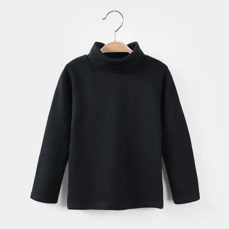 2-13 Years Baby Toddler Boys Girls T-shirts Turtleneck Shirts Kids Long Sleeve Shirt Tops Tees Underwear Children Clothes JW8271