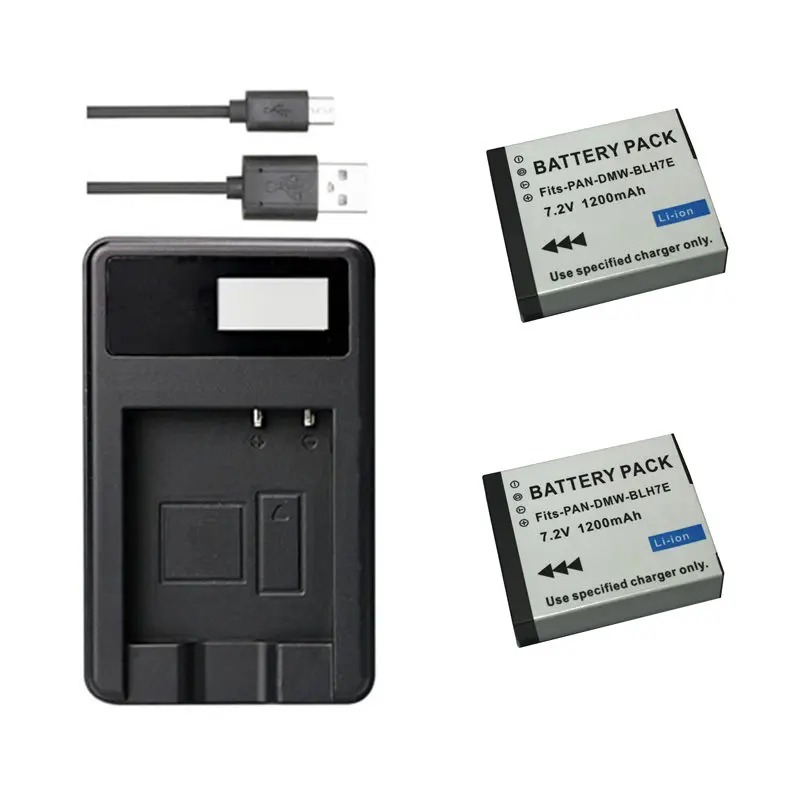 Аккумулятор и зарядное устройство для Panasonic Lumix GM1 DMW BLH7 BLH7PP GF9 LX15 LX10|Цифровые