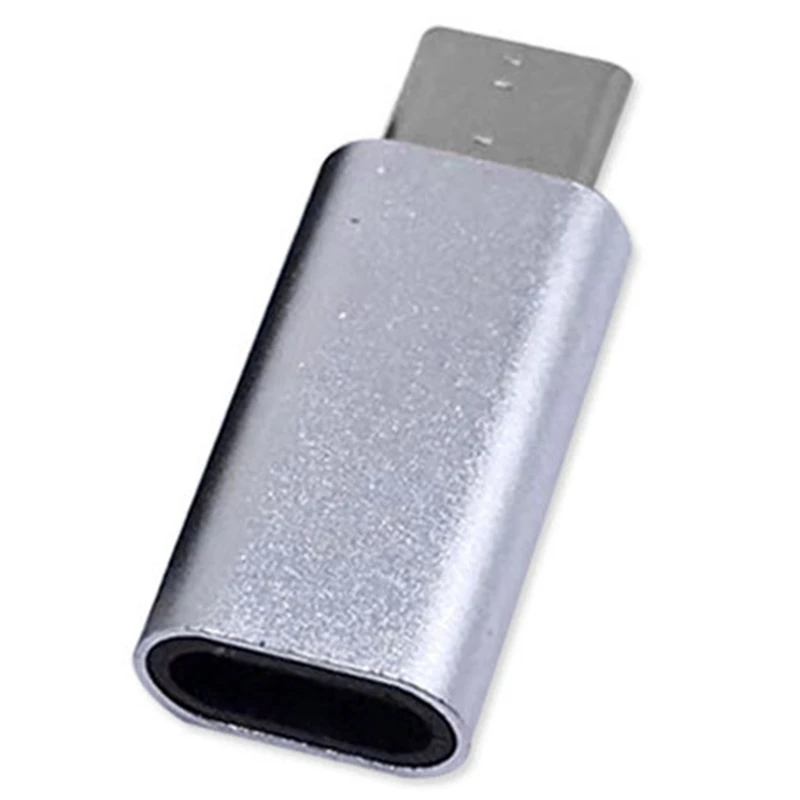 8 контактный разъем USB C Тип c Male адаптер usb-конвертер для зарядки Тип c разъем адаптера для Xiaomi mi6 mi5 huawei - Цвет: silver