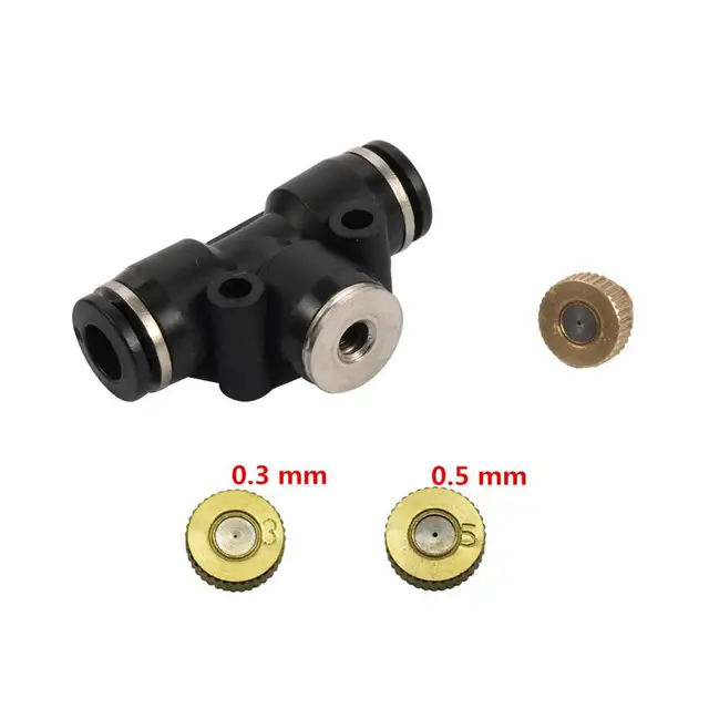 2 Db 3/16 Hüvelykes Szál 6 Mm -Es Csúszászár Gyors Csatlakozókkal 0,2/0,3/0,4/0,5 Sárgaréz Porlasztási Fúvóka Kerti Öntözőkészülékek - Image 3