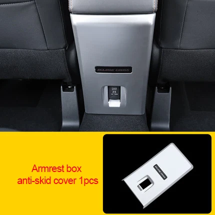 

For Mitsubishi Eclipse Cross 2017-2020 ABS chrome Armrest box anti-skid cover 1pcs