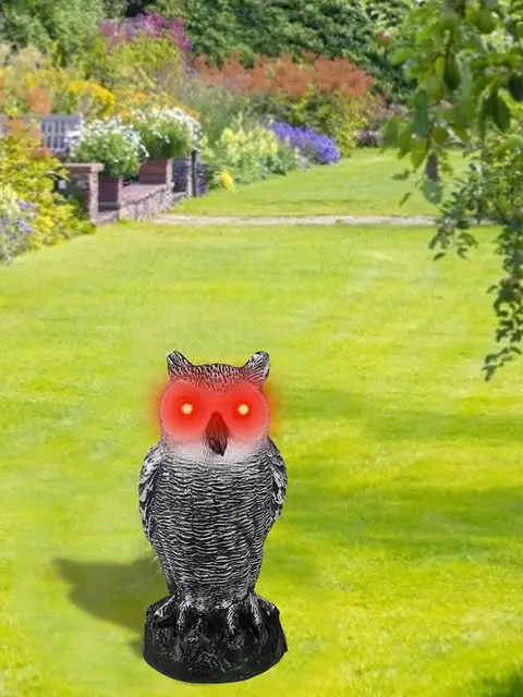 Luminous Owl Garden Statue 4