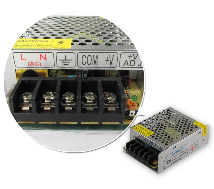 12V 3A 60W импульсный источник питания, переключатель драйвера для светодиодной ленты, дисплей 110 V/220 V