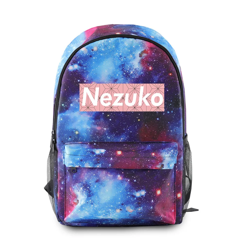 Boys Girls Demon Slayer Kimetsu no Yaiba Backpack Canvas Bag Tomioka Giyuu School Bags Travel Bag Mochila Feminina Notebook Bags