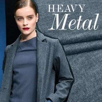 

Gray blue double-sided real velvet mulberry coat windbreaker fabric clearance silk