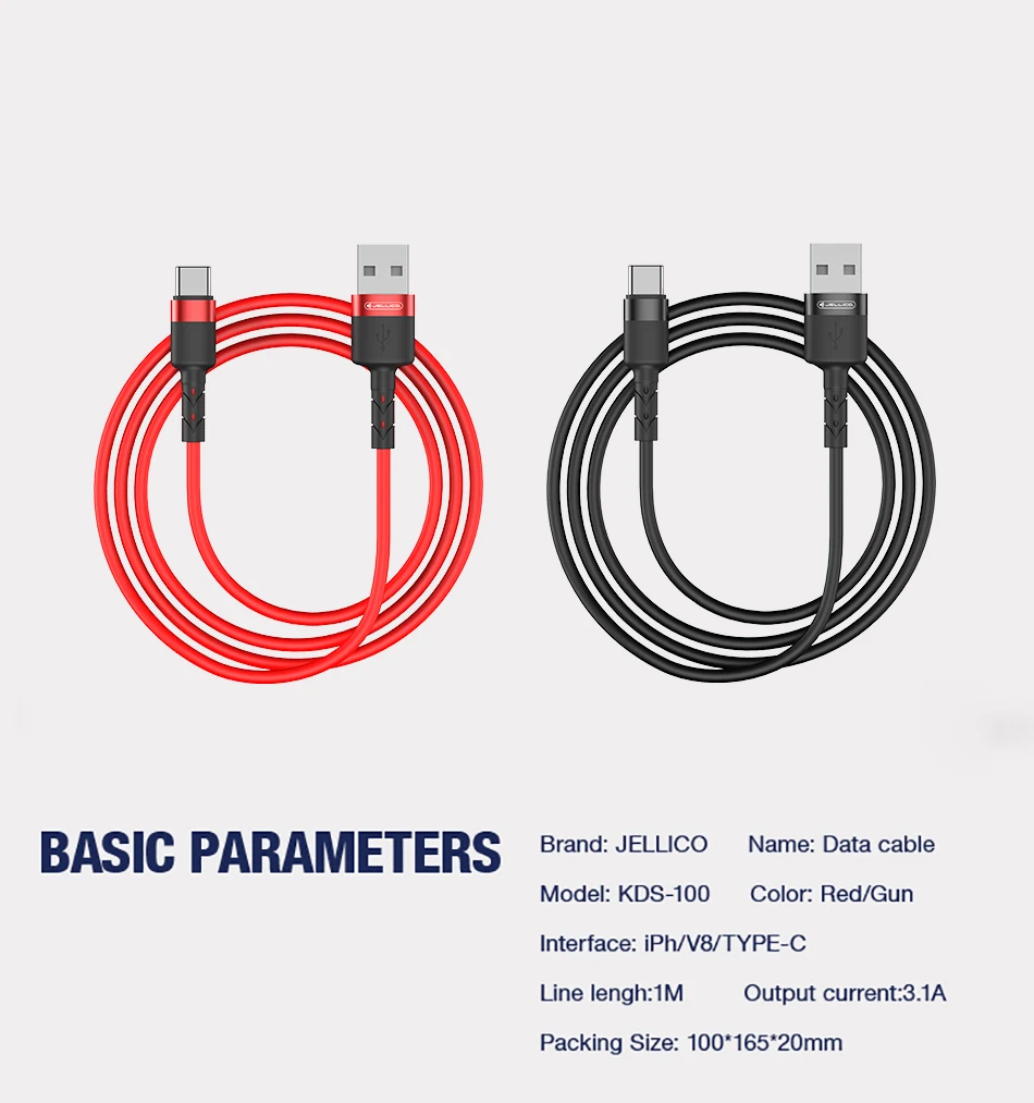 Jellico usb type C кабель 3.1A супер зарядка USB C провод samsung S10 huawei P30 Pro type-C мобильный телефон Android зарядный кабельный провод