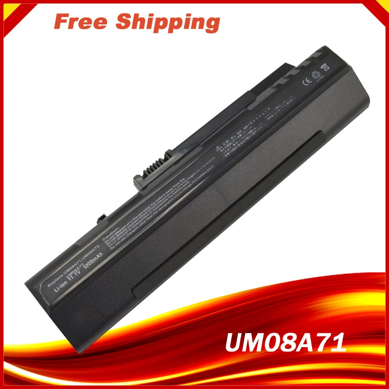 

Black 6Cell Laptop battery for ACER One a110 UM08A72 UM08A73 UM08A74 UM08A31 UM08A51 UM08A71 battery, free shipping