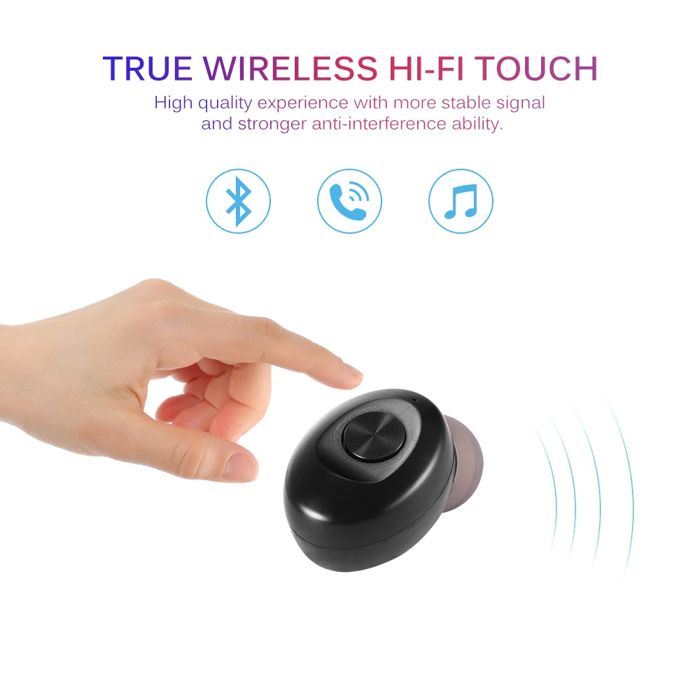 Мини-наушники Bluetooth 5,0, беспроводные наушники с магнитным зарядным устройством, спортивные наушники
