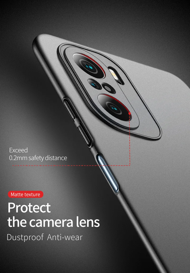 For Xiaomi Mi 11T Pro Hard PC Shockproof Cover Ultra Slim Matte Case For Xiaomi Mi11T Mi 11T Pro Covers