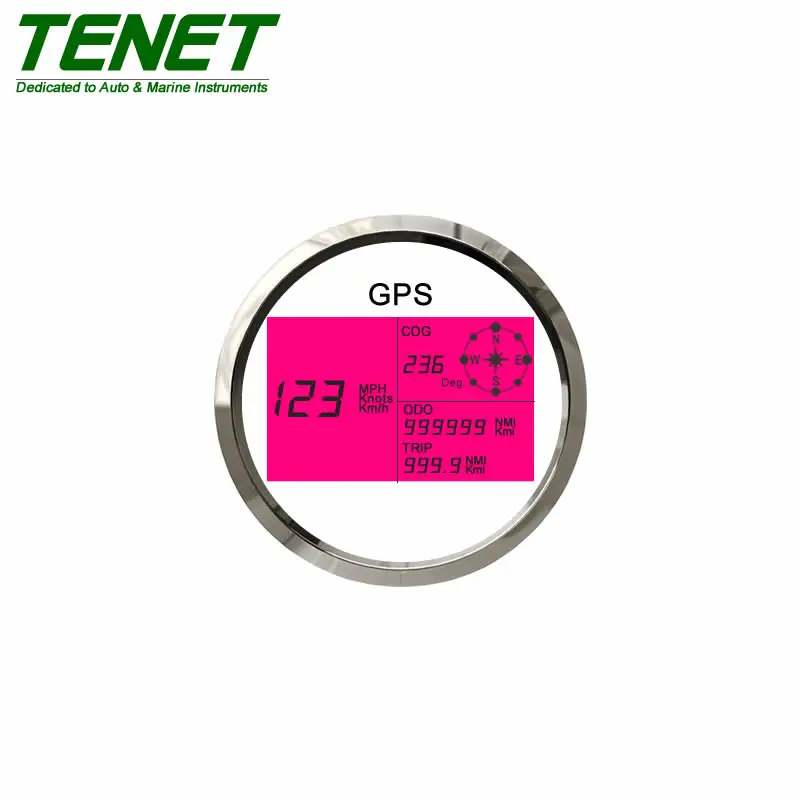 IP66 방수 디지털 GPS 속도계, 설치 직경 85mm