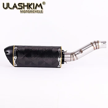 

Motorcycle Full Exhaust System Muffler Escape Modified Contact Middle Link Pipe Tube Slip On For Honda CBR300 CBR300R