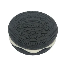 Ластик шоколадный торт клубника печенье Моделирование Школьные принадлежности сэндвич розовый синий черный десерт Стиль Резина