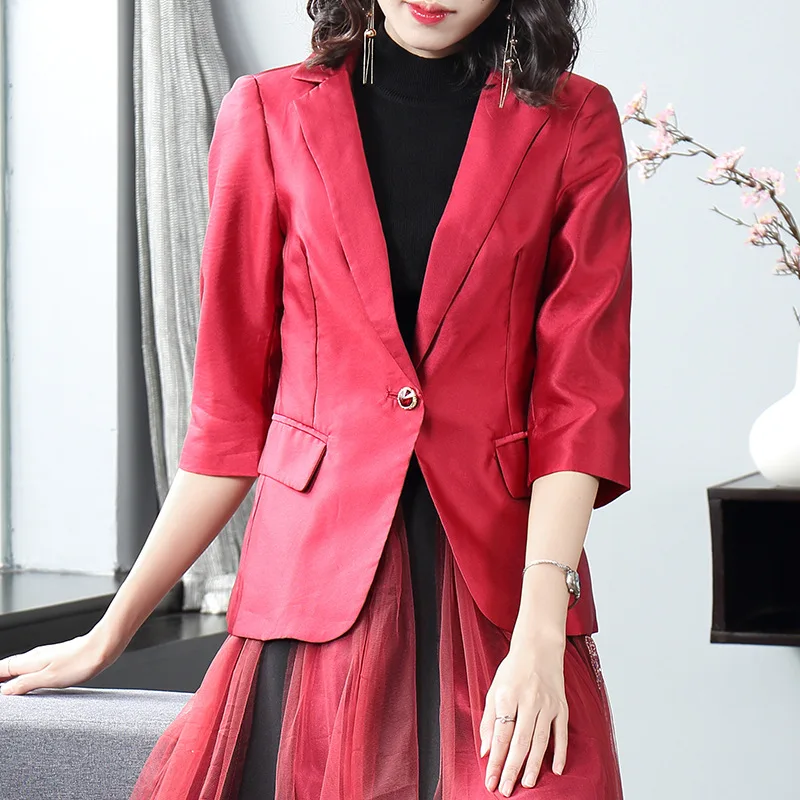 

Small Suit Coat Women's 2019 New Style Solid Color Long Sleeve Autumn Business Women's Suit Women's