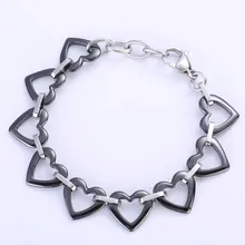 LOSTSOUL модный Уникальный Керамический браслет в форме сердца, европейский стиль, простой элегантный женский браслет из нержавеющей стали