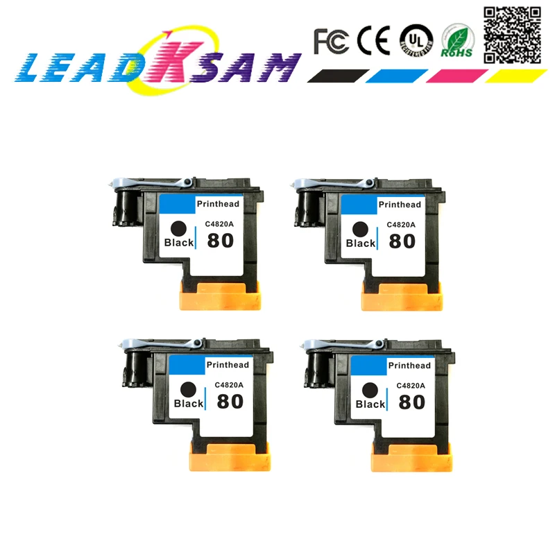 4x Замена для HP 80 Printhead C4820A совместимый с чипом design jet 1050c Plus 1055C 1055 см | Компьютеры и