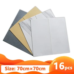 Self-adhesive 3D Three-dimensional Wall Sticker Thicken Anti-collision 3D Wallpaper Panel Children's Room Bedroom Decoration