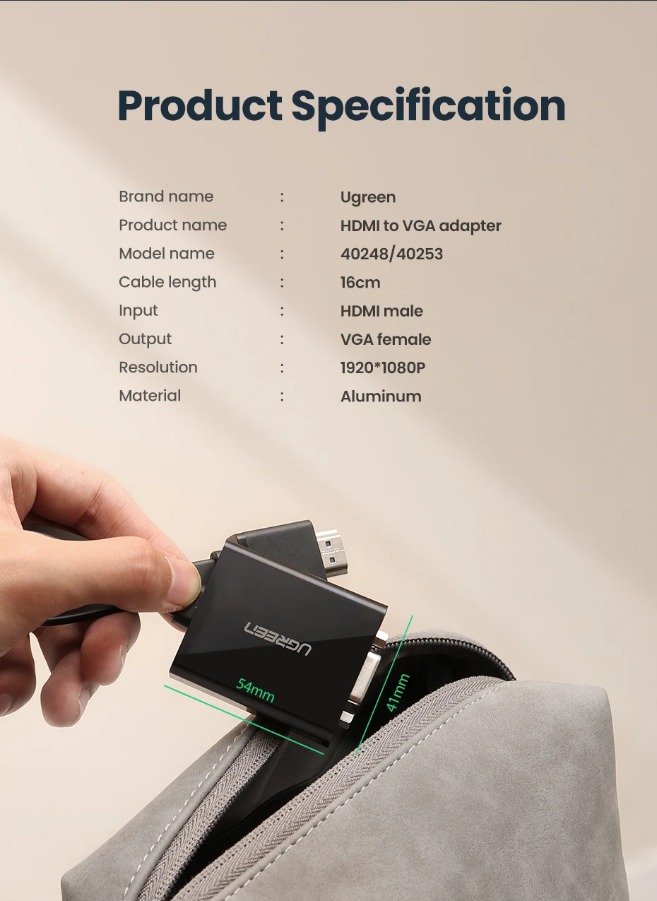 para pc vga para hdmi-compatível com 1080p