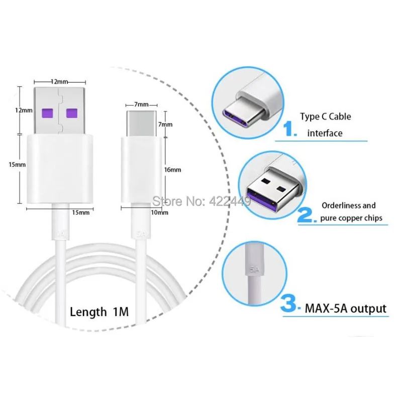 500 шт 25 см/1 м/2 м/3 м для huawei USB 5A type C 5A Быстрая зарядка 3,0 Micro USB зарядное устройство type C Быстрая зарядка для iPhone 7 XS 11 Max