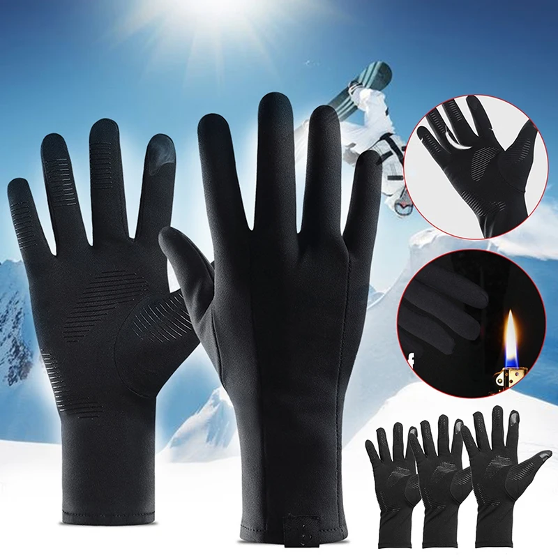 

Winter Gloves Dumbbell Glove Gel Palm Cycling Warm Sport Gloves Fitness Gloves Wear-Resisting Windproof Full Finger