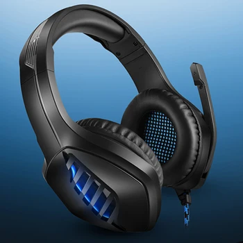 

New J1 Stereo PC Headphones PS4 Gaming Headset with Microphone LED For Computer Smartphone Tablet Laptop