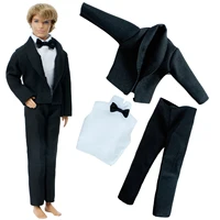 Lot Style 1 ensemble costume d'affaires quotidien tenues pantalon + chemise manteau veste hommes vêtements pour 30 cm accessoires de poupée bébé fille garçon jouets 5