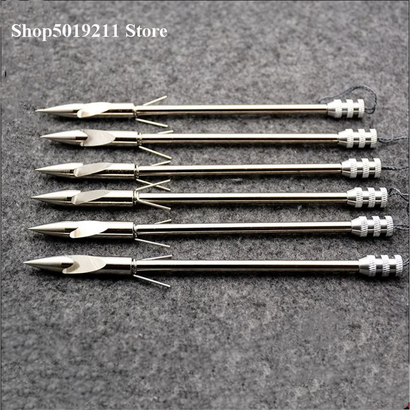 Flecha de pesca de acero inoxidable, Flecha de tirachinas, cabeza de bala, Flecha de caza, dardos de habilidad, gran oferta, 10 Uds.