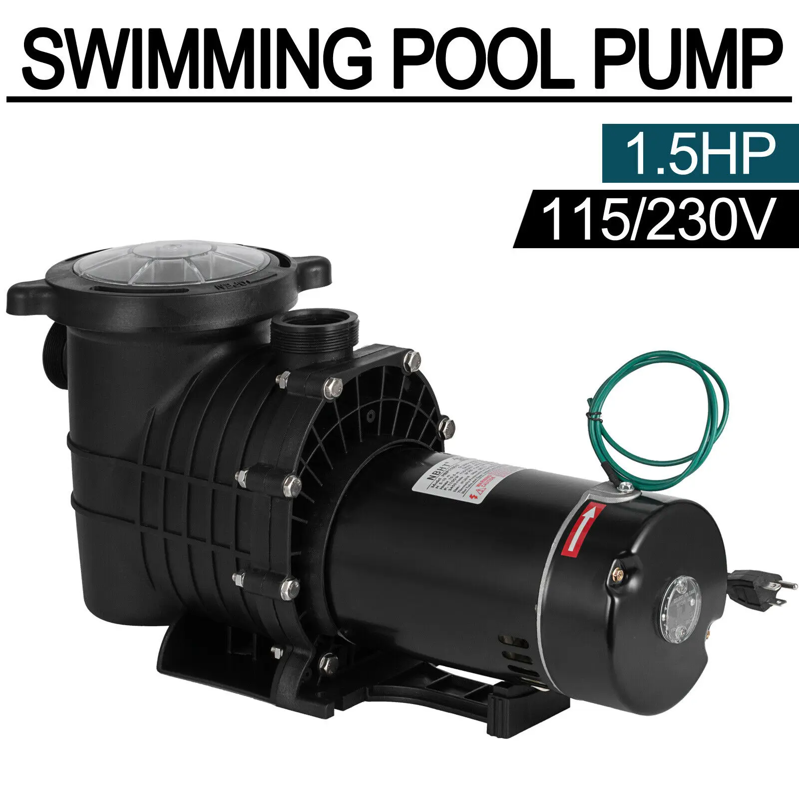 New 220v Water Pump Aquarium 1.5hp Swimming Pool Pumps Circulation Pump