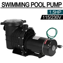 New 220v Water Pump Aquarium 1.5HP Swimming Pool Pumps Circulation Pump Above In Ground Pool Pump Motor Hayward with Strainer