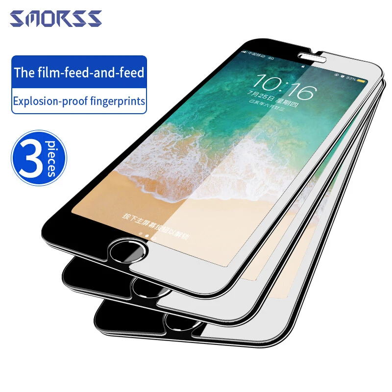 

3 pieces Tempered Glass For iphone 8 7 6 6s plus non-full screen coverage HD explosion-proof Screen Protector Protective Glass