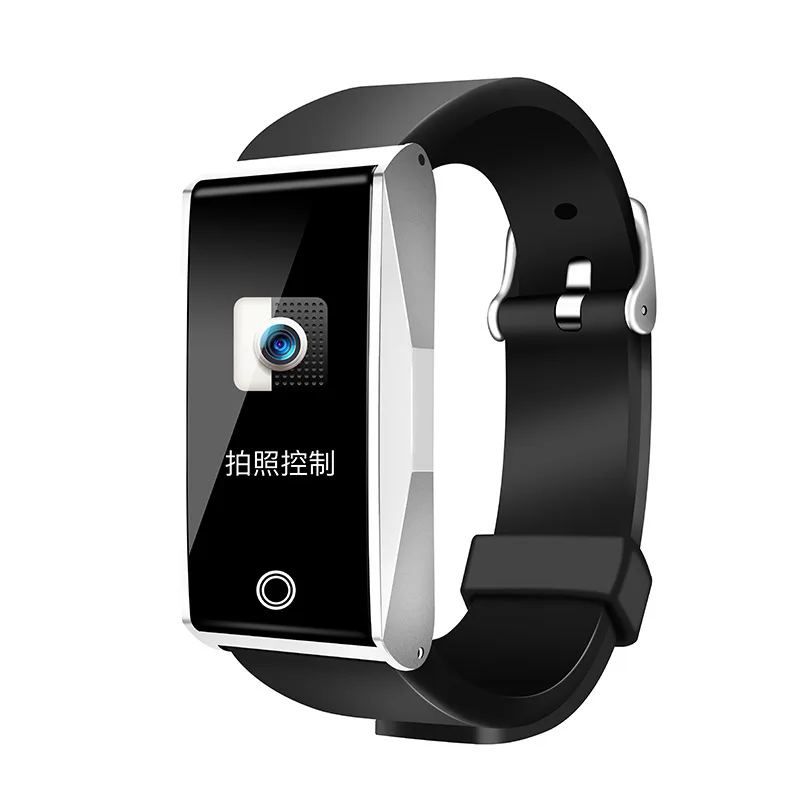 silver Цветной экран Mate1 Браслет Смарт водонепроницаемые спортивные часы шаг Bluetooth мониторинг сна женские часы reloj mujer - Цвет: silver