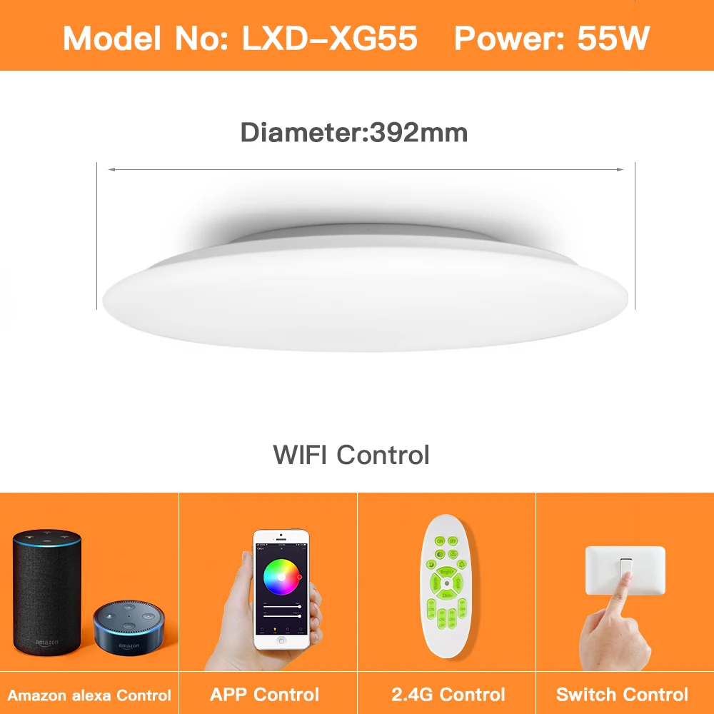 bathroom ceiling light fixtures OFFDARKS Smart LED Ceiling Lights WIFI Voice Control APP Control RGB Dimming Bluetooth Speaker Ceiling Lamp Kitchen Living Room home depot ceiling lights Ceiling Lights