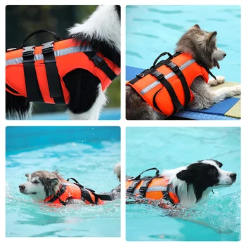 

Pet Dog Life Jacket Safety Clothes Life Vest Swimming Clothes Swimwear for small big dog Husky french bulldog dog accessories