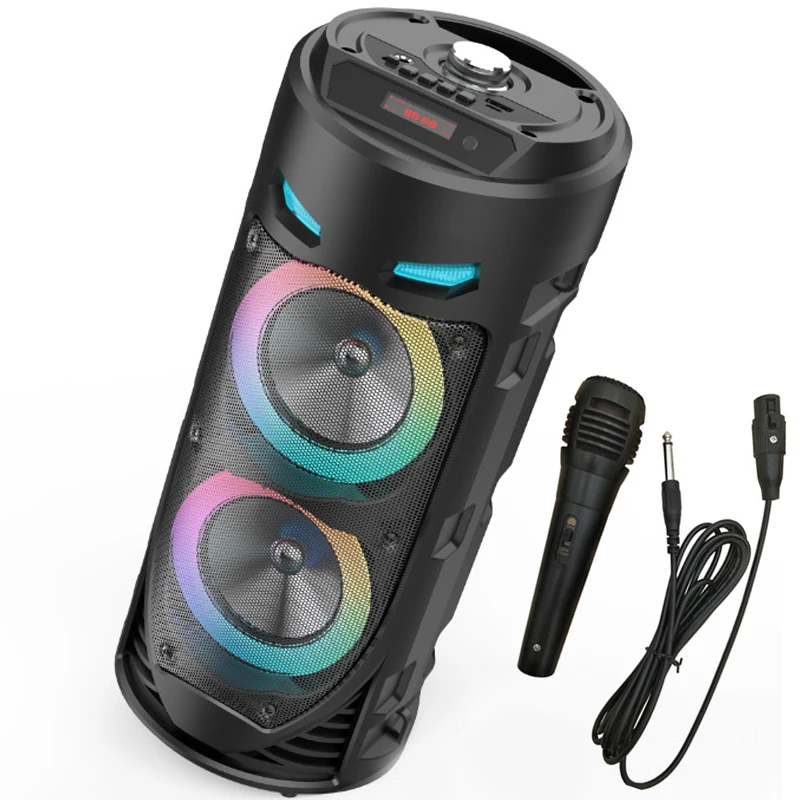 Высокомощная bluetooth-Колонка для Домашнего Караоке портативная уличная звуковая