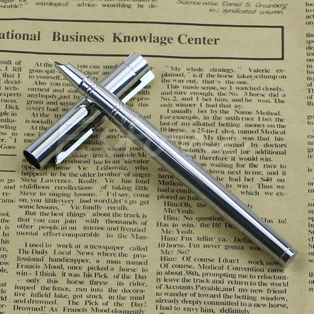 Горячая Jinhao 126 excellent Complete Silver тонкая перьевая ручка с колпачком авторучка Прямая поставка