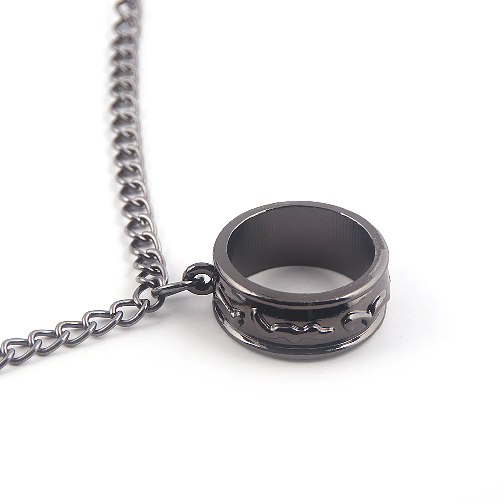 Cosplay Kurapika Chain Rings Anime Hunter x Hunter 1:1 Costume Prop Pendant Metal Figer Rings For Cartoon Fans Fashion Jewelry