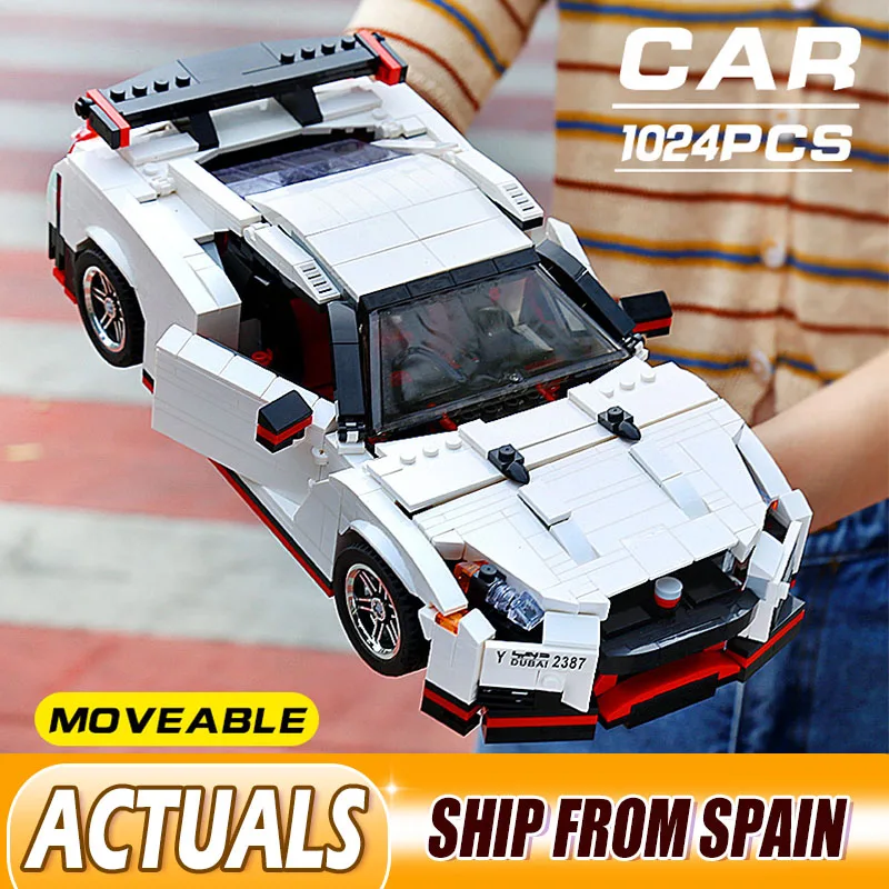 Yeshin 13104, креативные игрушки Moc, GTR, скоростной комплект гоночных автомобилей, автомобилей, строительные блоки, кирпичные модели, игрушки для детей, рождественские подарки