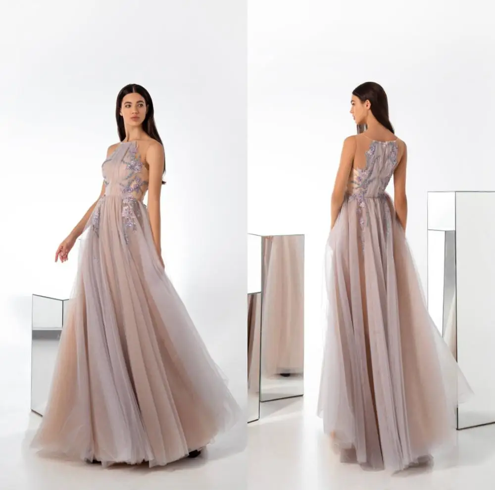 

Quinceanera Dresses Lace Applique A Line Jewel Neck Tulle Prom Dress فساتين Customized Sweet 16 Dresses
