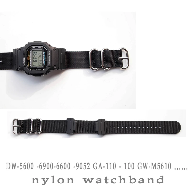 For CASIO DW 5600 69006600 9052GA 110 100GW M5610 strap canvas watch  band|Watchbands| - AliExpress