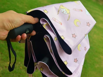 

Sailor moon luna star moon pink lovely sunny and rainy umbrella