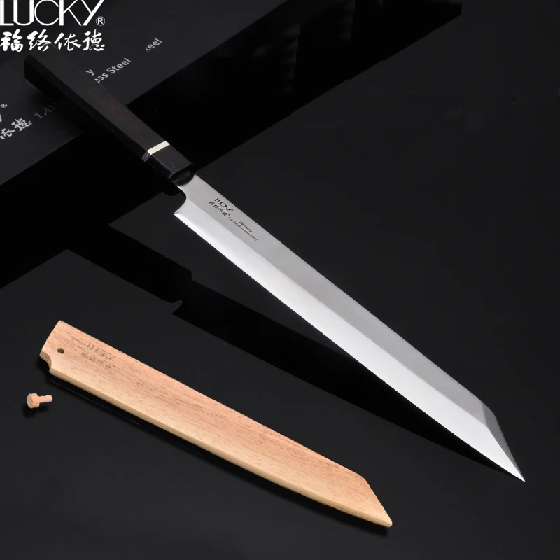 Japanese Sushi Sashimi Knife Kitchen Salmon Fish Filleting Meat Slicing German 1.4116 Stainless Steel Wood Handle 5G | Дом и сад