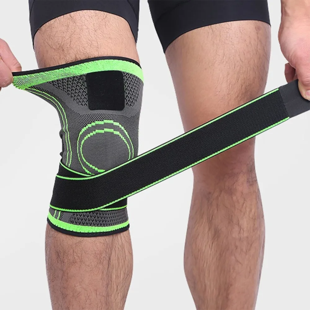

3d Pressurized Fitness Running Cycling Bandage Knee Support Braces Elastic Nylon Sports Compression Pad Sleeve Ship Today